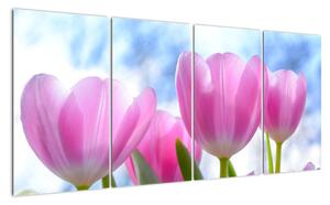 Obraz ružových tulipánov (Obraz 160x80cm)