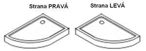 NOTRE AS-L 100x80 ČIERNY Sprchový box asymetrický - ľavé prevedenie