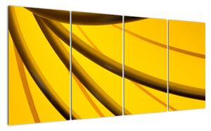 Žltá abstrakcie (Obraz 160x80cm)