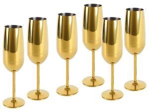 ECHTWERK Poháre na sekt/šampanské (6 kusov, zlatá) (100332390)