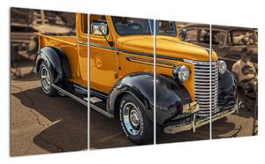 Obraz žltého auta (Obraz 160x80cm)