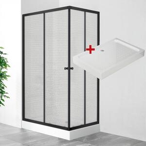POINT BLACK LOR 100x80 Grape Obdĺžnikový sprchovací kút s akrylátovou vaničkou