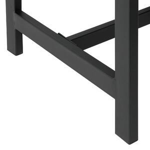 Jedálenská súprava hnedý stôl 4 stoličky 75 x 120 cm MDF stolný kovový rám priemyselný