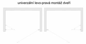 ALFA-V LINE Black 85 Grape Sprchové dvere jednokrídlové s pevnou stenou v rovine (70+20)
