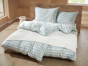 LIVARNO home Bavlnená posteľná bielizeň Renforcé BIO, 200 x 220 cm, 70 x 90 cm (vzor/sivá) (100340485)