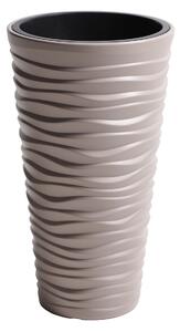 Prosperplast Kvetináč s vyberateľnou vložkou Sand Slim (35 x 62 x 35 cm (Š x V x H), kávová) (100275823)