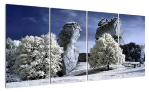 Zimná krajina - obraz do bytu (Obraz 160x80cm)