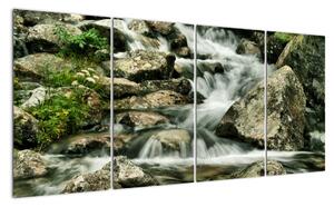 Horský vodopád - obraz (Obraz 160x80cm)