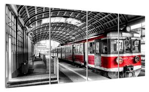 Vlaková stanica - moderný obraz (Obraz 160x80cm)