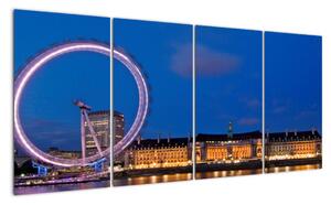 Londýnske oko v noci - obraz (Obraz 160x80cm)
