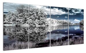 Zimná krajina - obraz (Obraz 160x80cm)