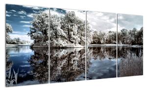 Zimná krajina - obrazy (Obraz 160x80cm)
