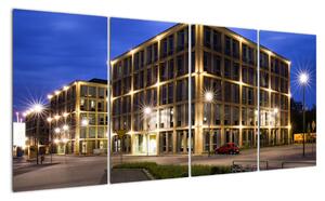 Osvetlené budovy - obraz (Obraz 160x80cm)