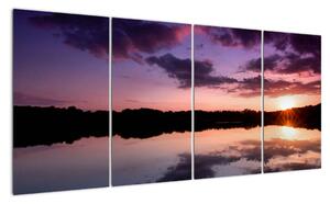 Západ slnka na vode - obraz na stenu (Obraz 160x80cm)