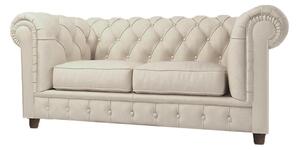 Krémová zamatová pohovka 184 cm Cambridge - Ropez
