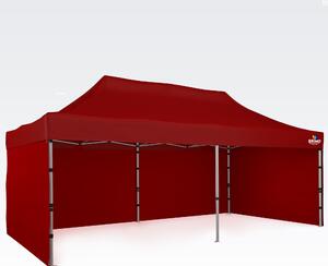 BRIMO Nožnicový stan 3x6m - s 3 stenami - Červená