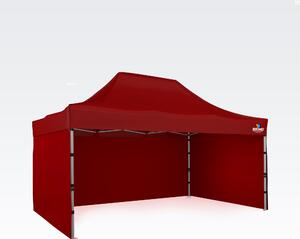 BRIMO Rozkladací altánok 3x4,5m - s 3 stenami - Červená