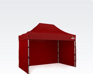 BRIMO Rozkladací stan 2x3m - s 3 stenami - Červená