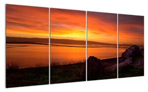Západ slnka na mori - obraz (Obraz 160x80cm)