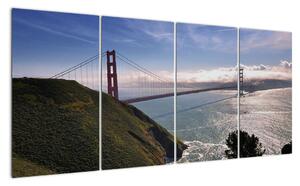 Golden Gate Bridge - moderné obrazy (Obraz 160x80cm)