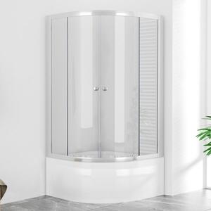 POINT SAP 100x80 Clear Asymetrický sprchovací kút s vysokou vaničkou, pravé prevedenie