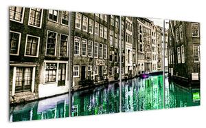 Obraz ulice Amsterdamu (Obraz 160x80cm)