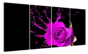 Abstraktný obraz ruža - obraz (Obraz 160x80cm)