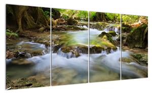 Rieka v lese - obraz (Obraz 160x80cm)