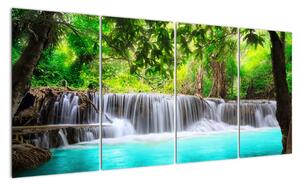 Abstraktný obraz vodopádov (Obraz 160x80cm)