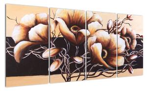 Abstraktný obraz kvetín (Obraz 160x80cm)