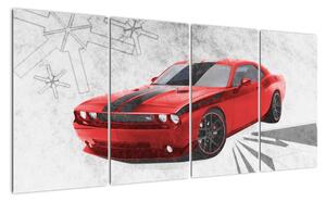 Dodge Challenger - obraz autá (Obraz 160x80cm)