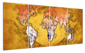 Obraz mapy sveta (Obraz 160x80cm)