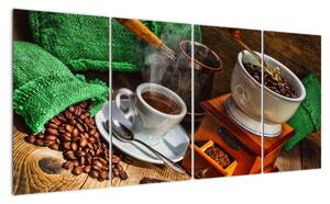 Obraz kávového zátišie (Obraz 160x80cm)