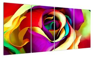 Abstraktný obraz ruže (Obraz 160x80cm)