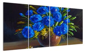 Obraz kvetov vo váze (Obraz 160x80cm)