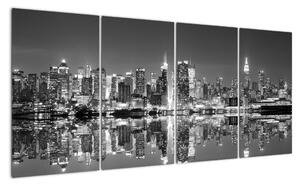 Pohľad na nočné mesto - obraz (Obraz 160x80cm)