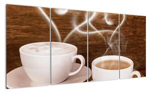 Kávové šálky - obrazy (Obraz 160x80cm)