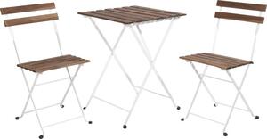 PROGARDEN Záhradný nábytok stôl + 2 stoličky skladacie BISTRO KO-VN3000020