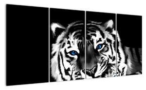Obraz tigra s mláďaťom (Obraz 160x80cm)
