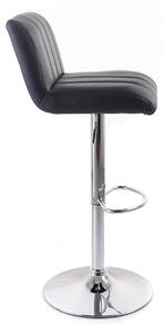 Barová stolička G21 Malea koženková, prešívaná black