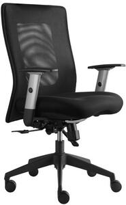 ALBA kancelárska stolička LEXA bez podhlavníka, farba čierna