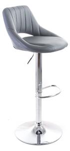 Barová stolička G21 Aletra koženková, prešívaná grey