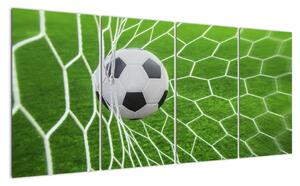 Futbalová lopta v sieti - obraz (Obraz 160x80cm)