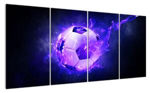Horiace futbalová lopta - obraz (Obraz 160x80cm)