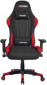 MERCURY Herná stolička MRacer látková, čierno-červená