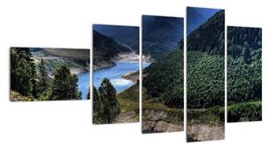 Obraz rieky medzi horami (Obraz 110x60cm)