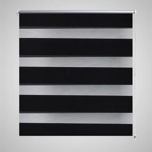Roleta vzor zebra, 120 x 230 cm, čierna
