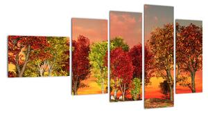Obraz prírody - farebné stromy (Obraz 110x60cm)