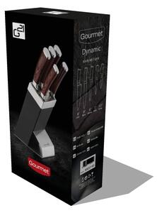Sada nožov G21 Gourmet Dynamic 5 ks + černo-nerezový blok