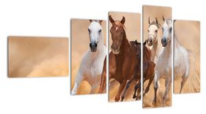 Obrazy bežiacich koní (Obraz 110x60cm)
